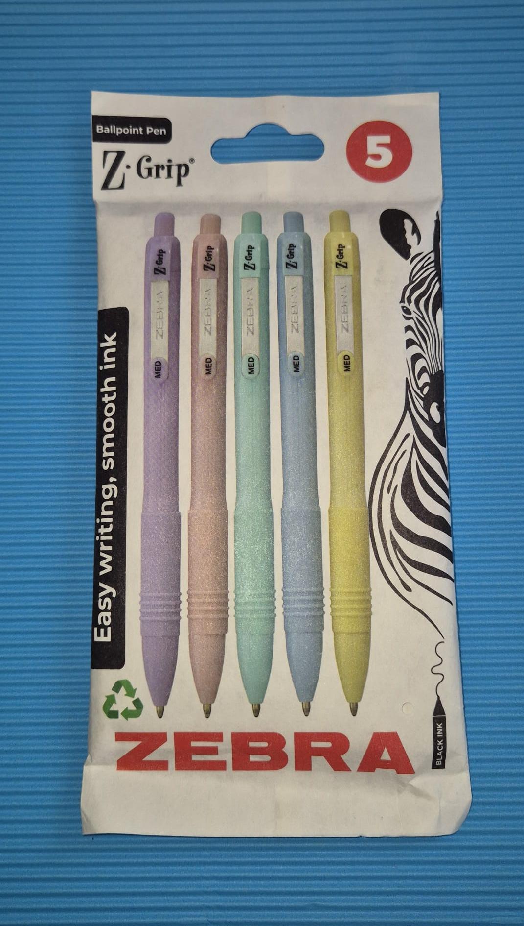 Zebra Z Grip Ballpoint Pens (Pack of 5) Black ink